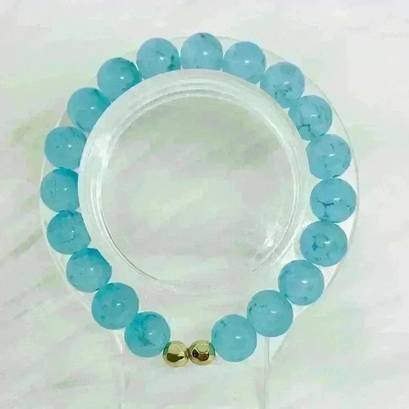 Aqua Caribbean Beaded Bracelet - Picture 3 of 5